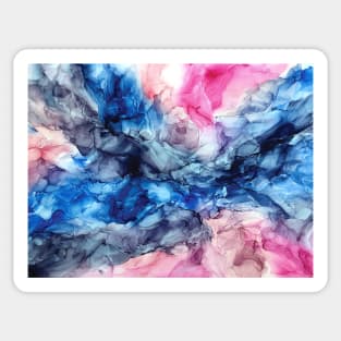 Soul Explosion - Original Abstract Fluid Art Painting Sticker